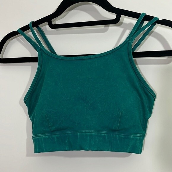 JoyLab Criss Cross Sports Bra Top Teal Green Size XSMALL NWT - Picture 2 of 8
